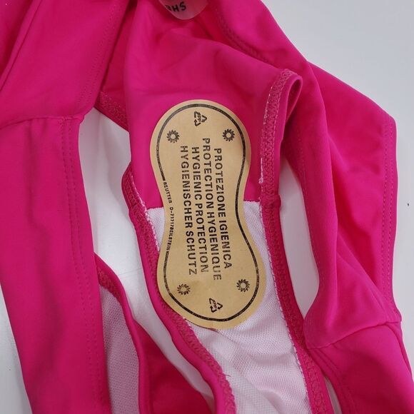 L NEW SHEIN HOT PINK BARBIE BIKINI HIGH RISE 2 piece bikini SWIMSUIT LARGE NWT - Picture 2 of 7